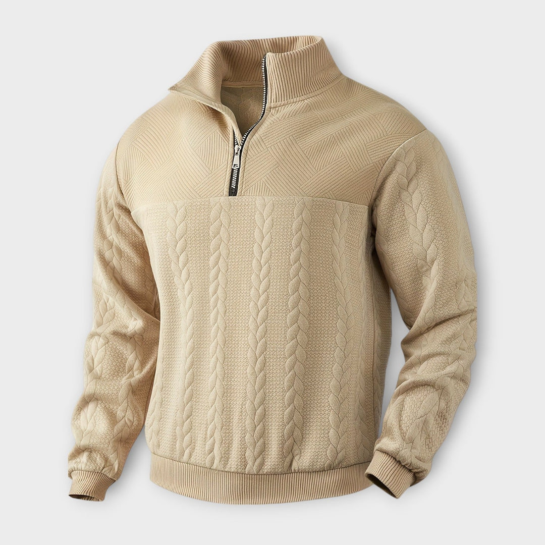 Rafael - eleganter Vintage Half-Zip Pullover